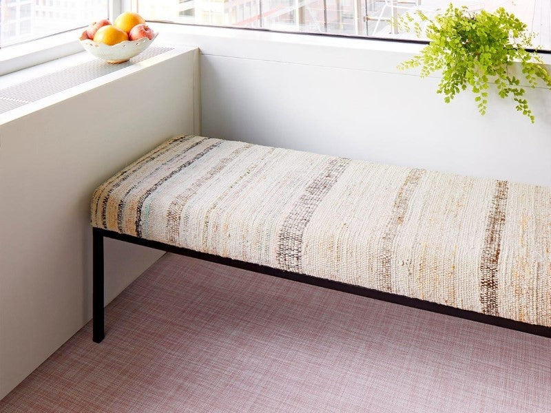 Chilewich Mini Basketweave Woven Floor Mat, Blush