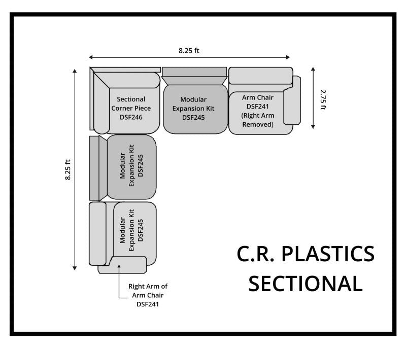 C.R. Plastics Tofino Sectional Corner (DSF246)