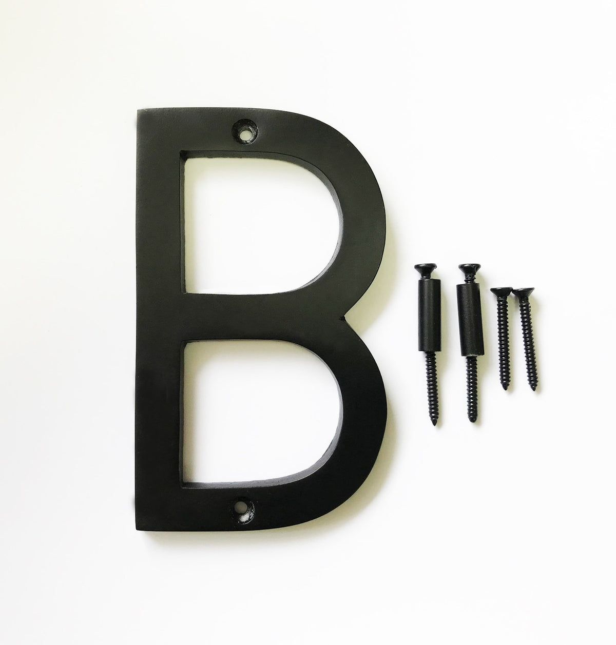 House Letter 'B' - Black Aluminum