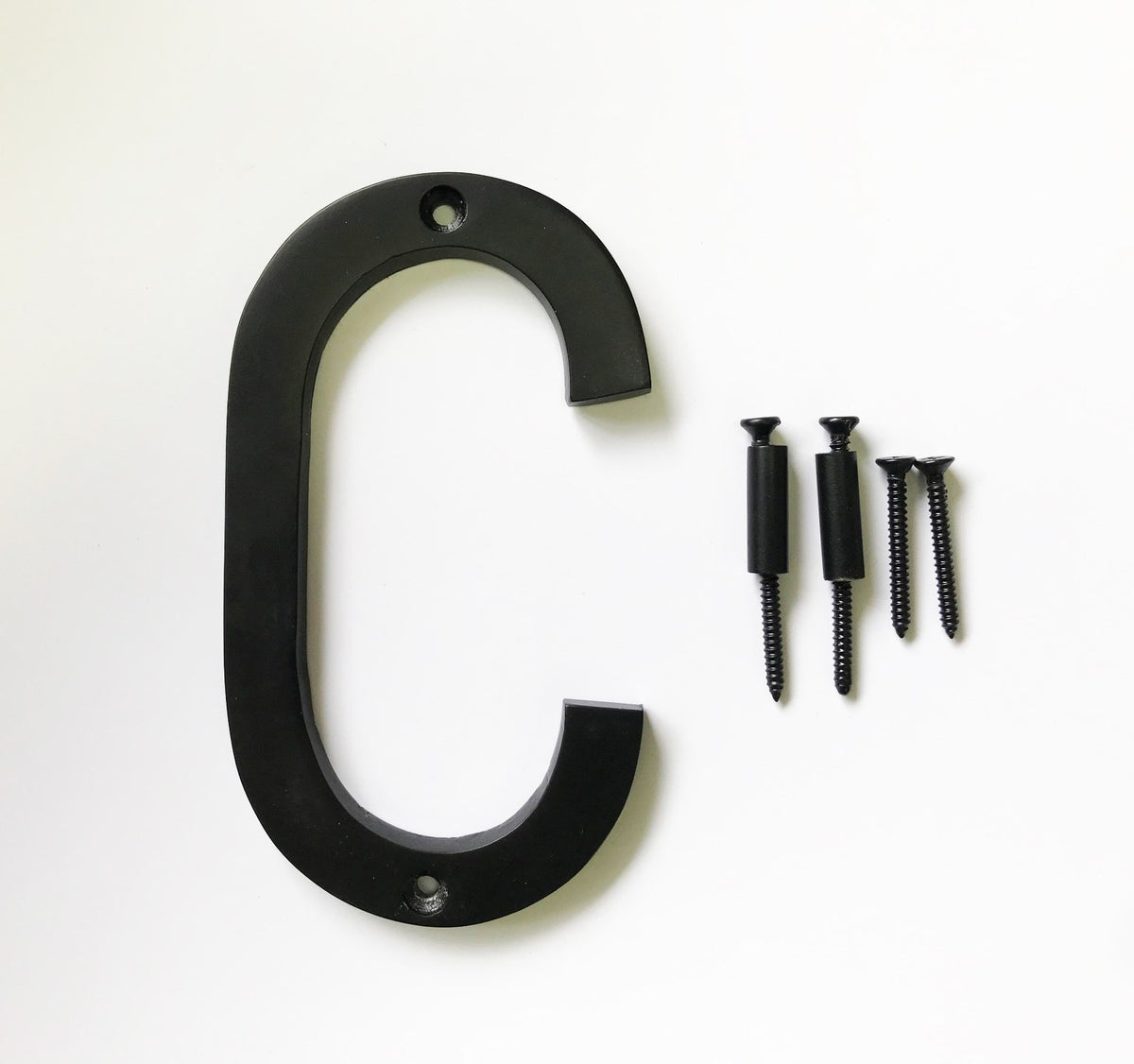 House Letter &#39;C&#39; - Black Aluminum