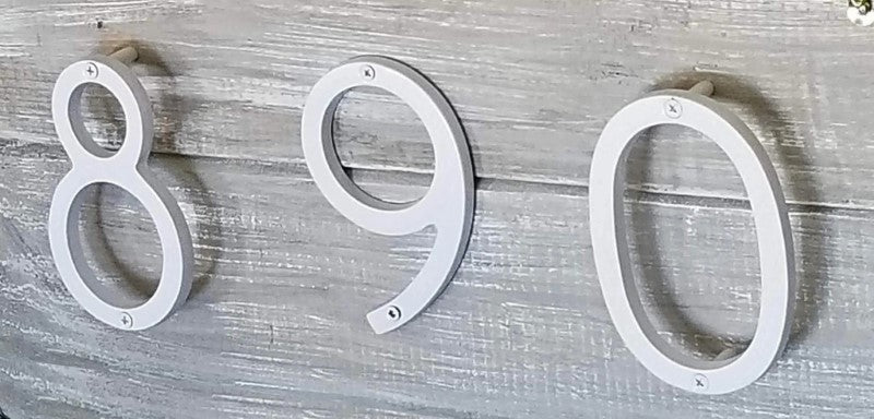 House Number 3 - White Aluminum