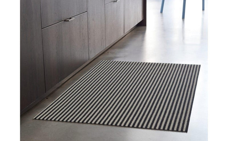 Chilewich Breton Stripe Shag Mat, Tuxedo