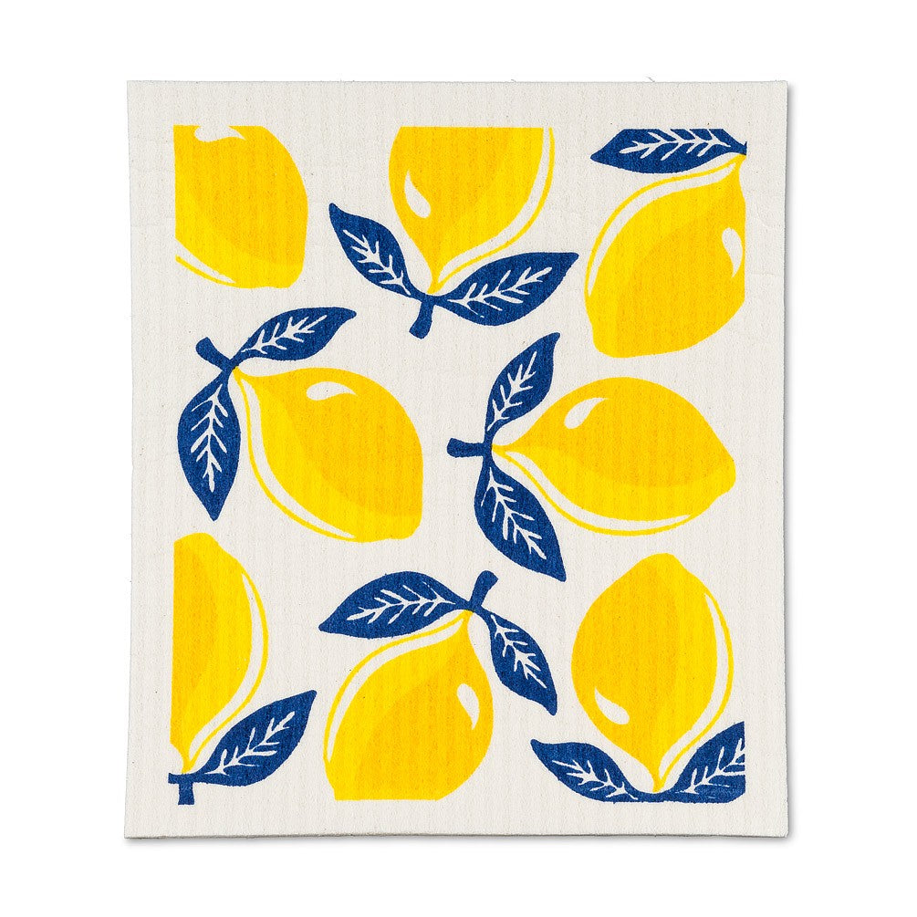 Sorrento Lemon Swedish Dishcloth, Set of 2