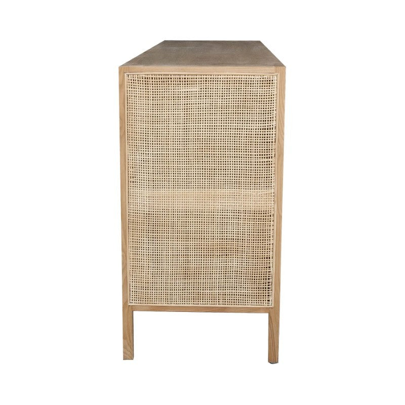L.H. Imports Natural Rattan Sideboard