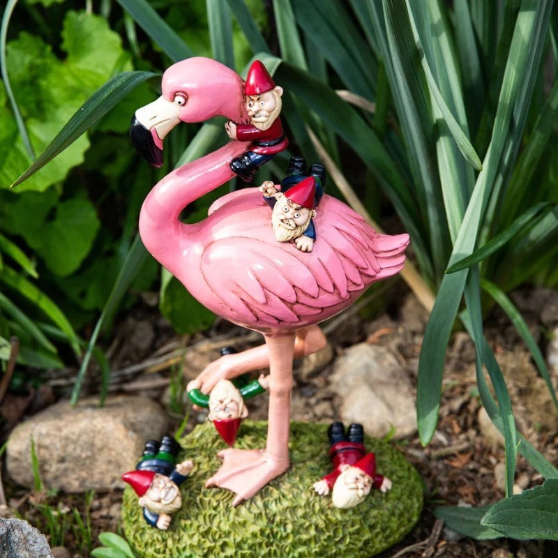 Bigmouth Inc. Pink Flamingo Gnome Figurine