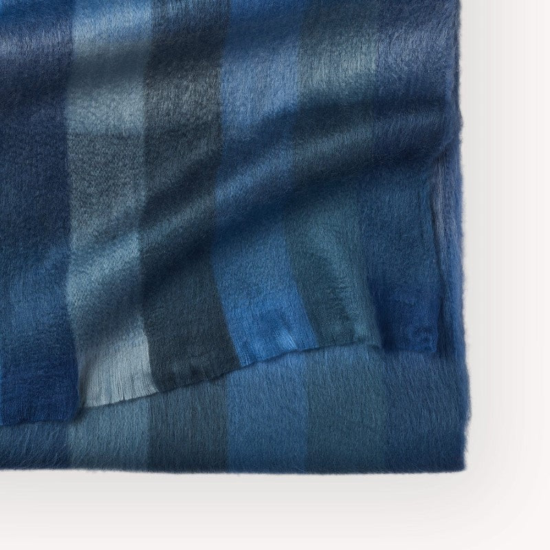 Pokoloko Alpaca Seamless Check Scarf, Waterfall