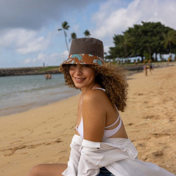 Charcoal/Tropical Reversible Bucket Hat