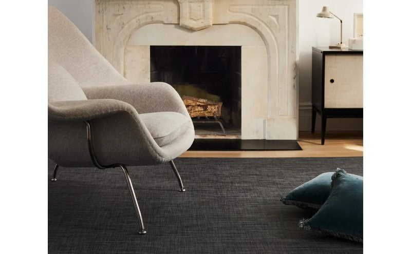 Chilewich Mini Basketweave Woven Floor Mat, Cool Grey