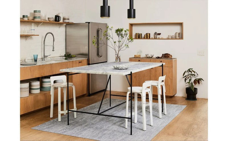 Chilewich Woodgrain Woven Floor Mat, Slate