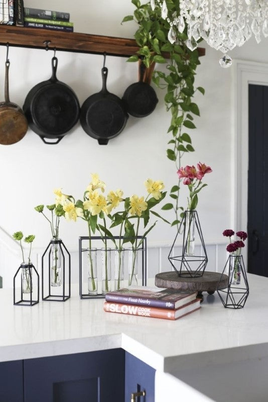Black Iron Stand Vase