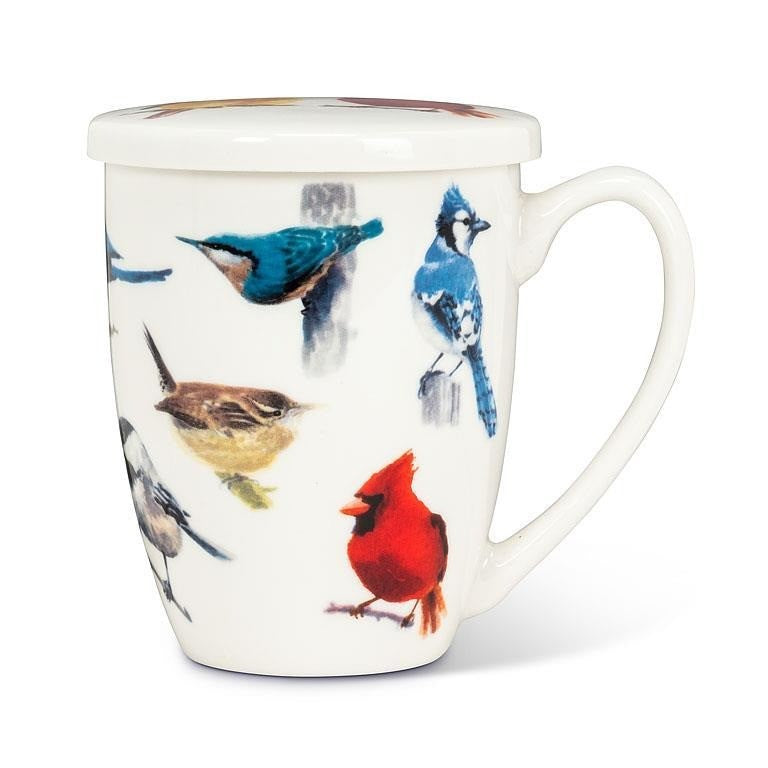North American Birds Covered Mug &amp; Strainer set
