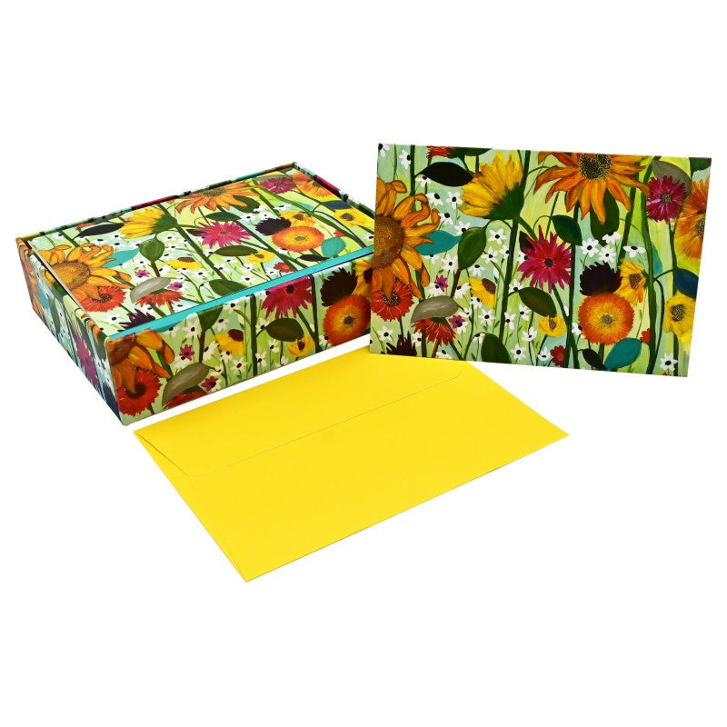 Sunflower Dreams Note Cards, Box of 14