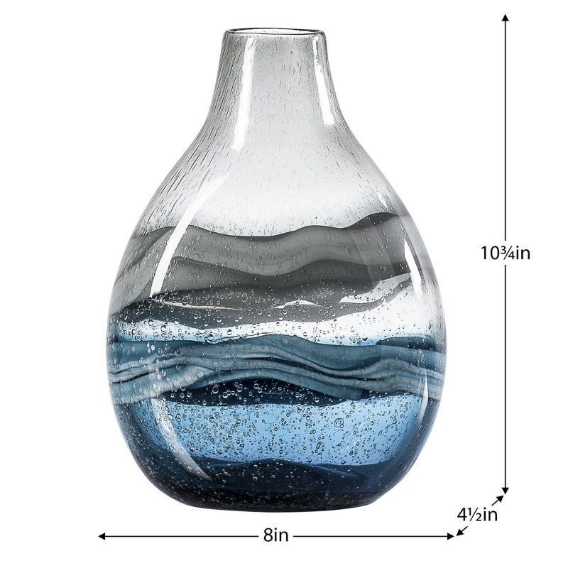Andrea Swirl Vase - Blue