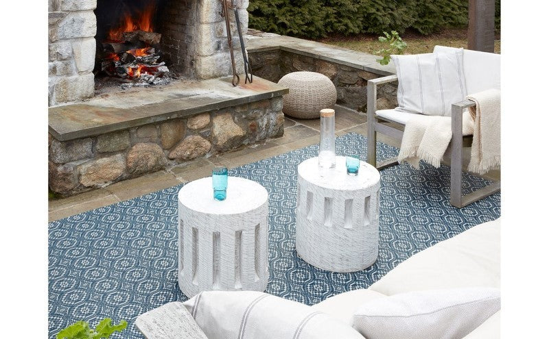 Chilewich Overshot Woven Floor Mat, Denim