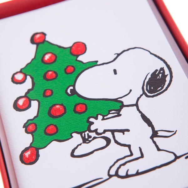 Snoopy Tree Holiday Cards, Box of 15