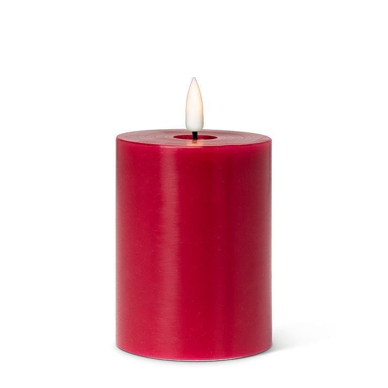 Luxlite Flameless Red LED Pillar Candle