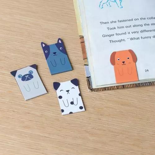 Magnetic Dog Bookmarks, Set Of 4