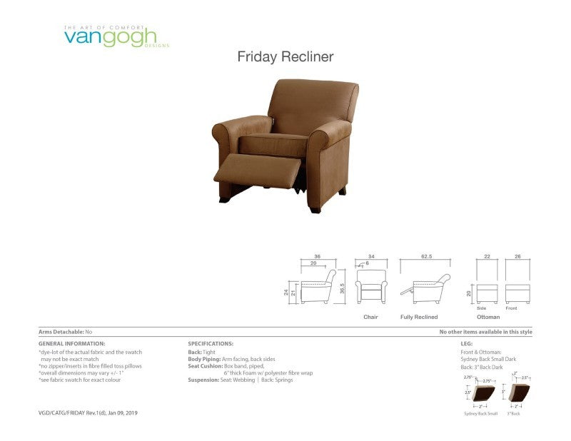 Van Gogh Friday Recliner