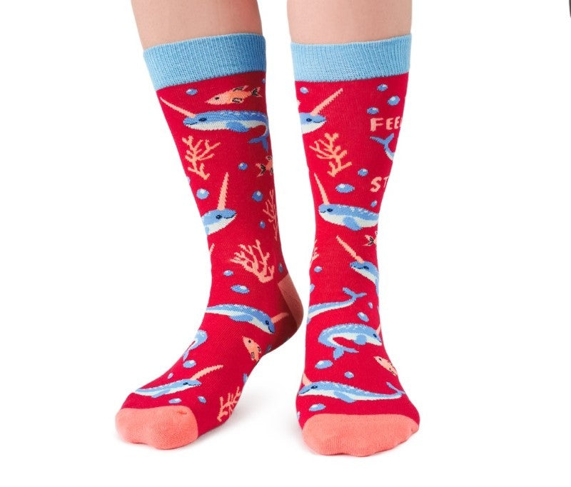 Naughty Narwhal Socks - SM