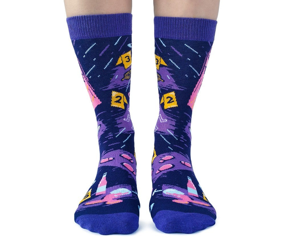 Cats, Wine, and True Crime Socks - Sm