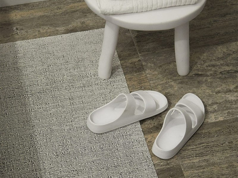 Chilewich Solid Shag Mat, Snow