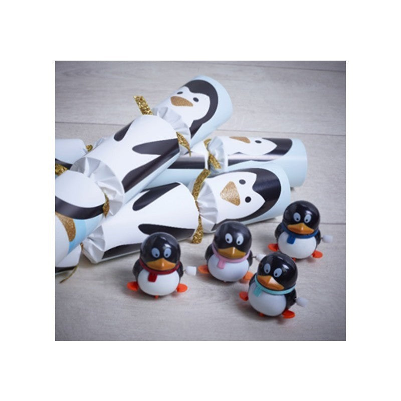 Racing Penguin Christmas Crackers, Set Of 6