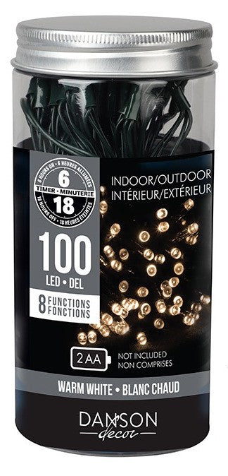 100 LED Multi Function String Lights W/Timer
