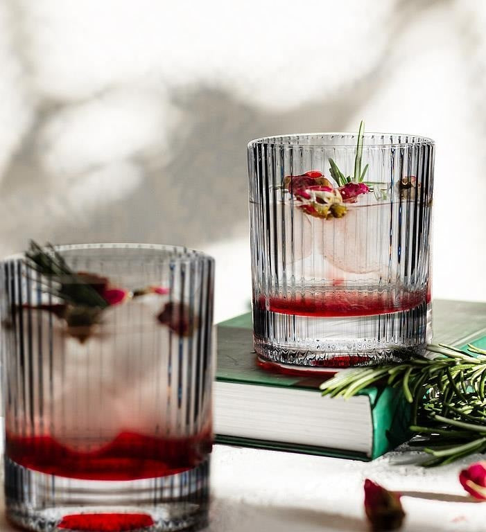 Vertical Optic Tumbler Glass, 10oz