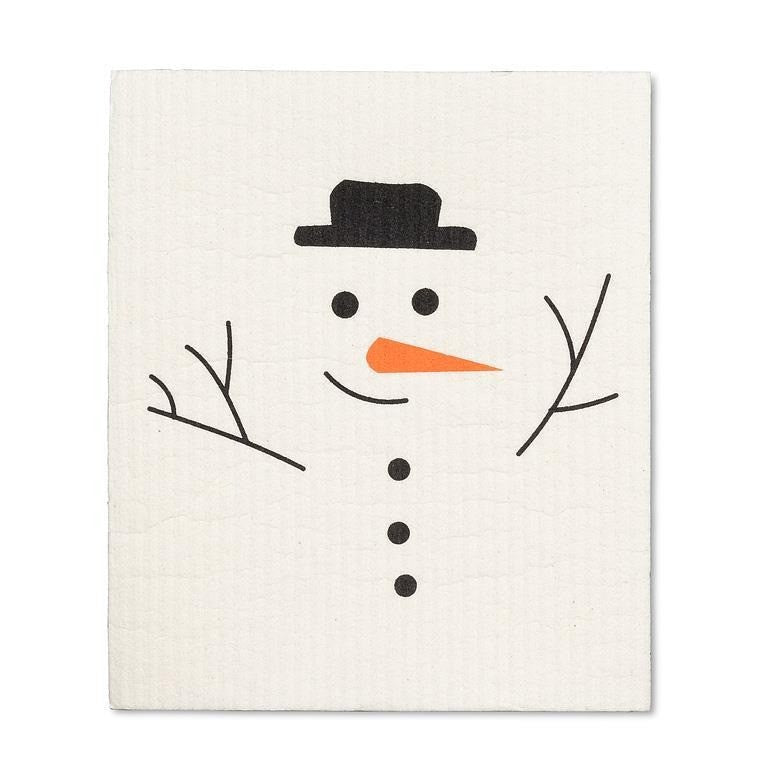 Snowman Swedish Dishcloth, Set of 2