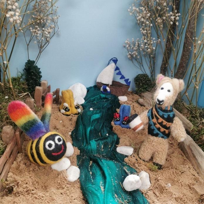 Rainbow Bumblebee Handmade Ornament