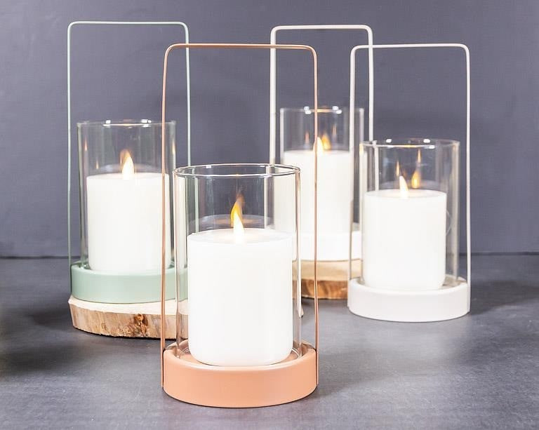 Small Cylinder Lanterns, 10.5"H