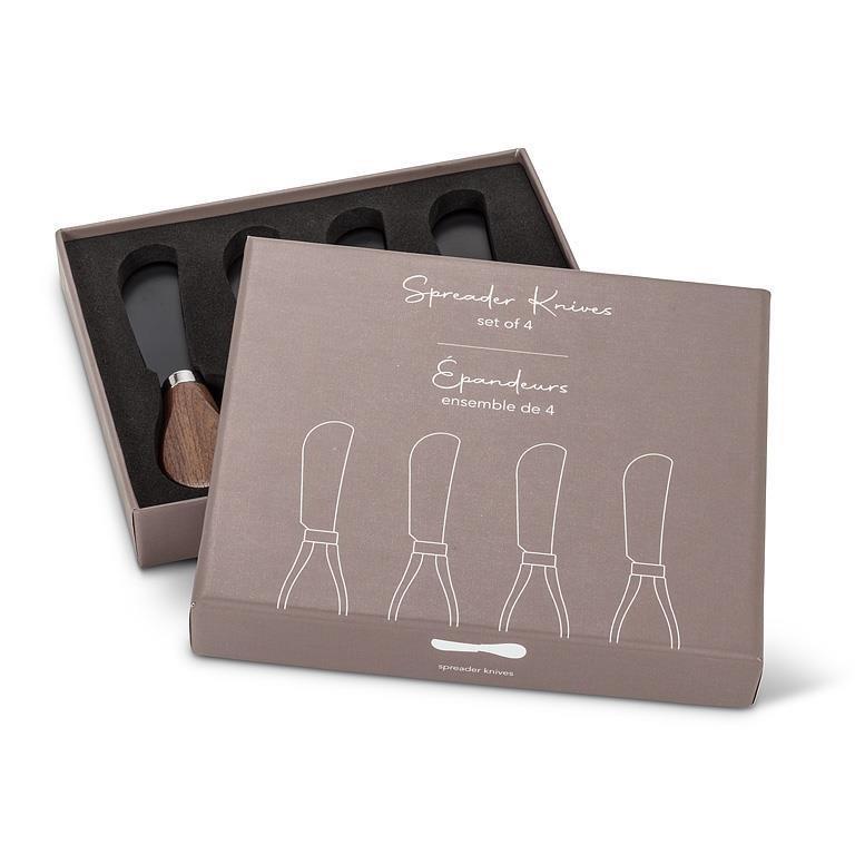Walnut Handled Pate Spreaders, Set of 4