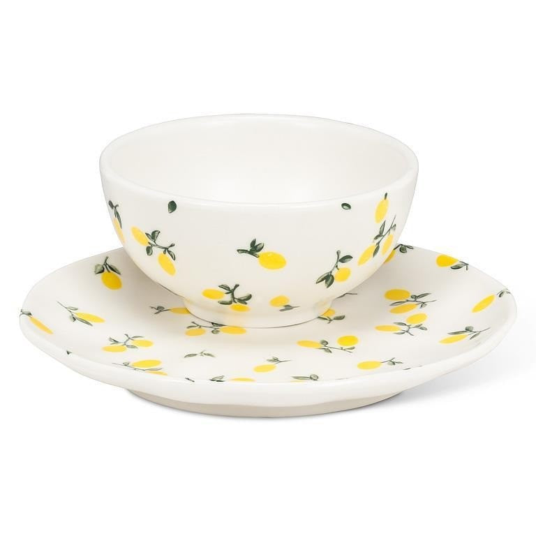Appy Plate with Lemons, 6"D