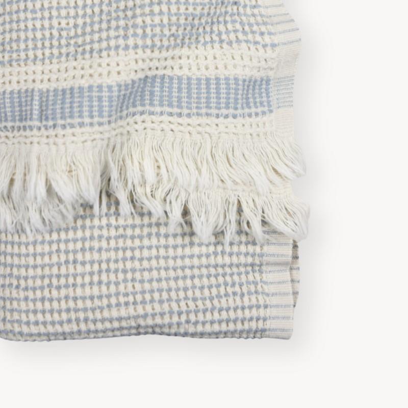Pokoloko Richmond Road Waffle Towel - Cirrus
