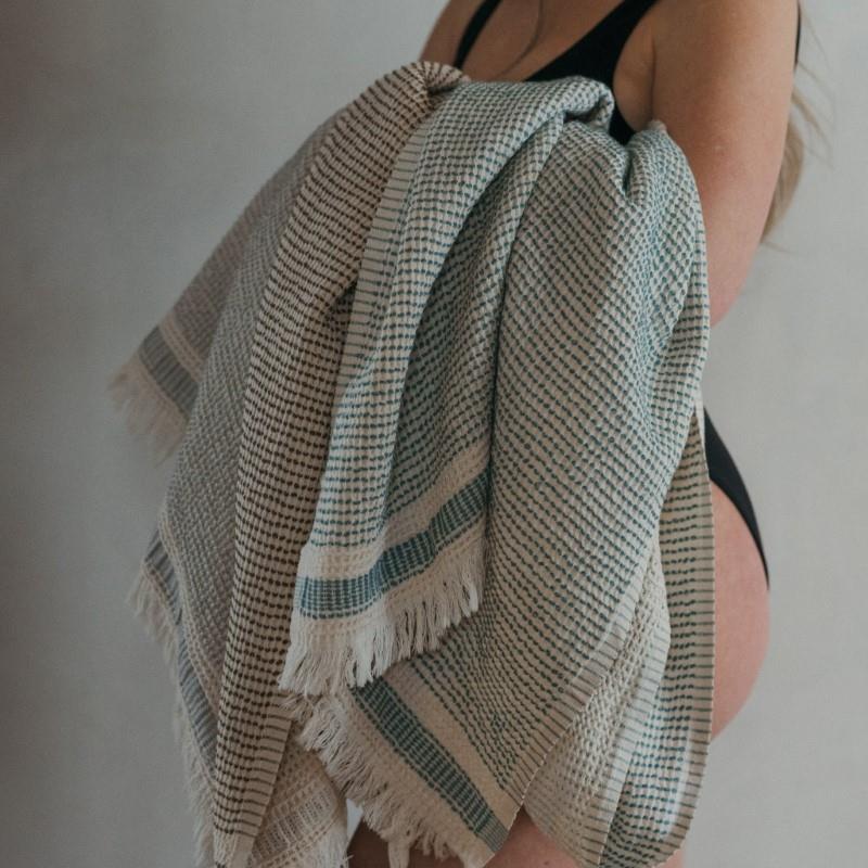 Pokoloko Richmond Road Waffle Towel - Hickory