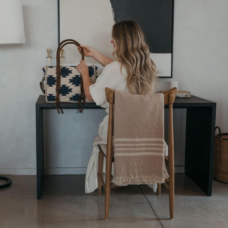 Pokoloko West Coast Linen Throw - Sandstone