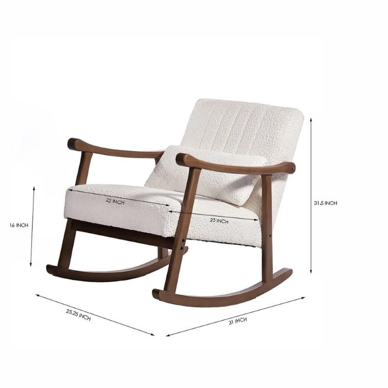 Orchid Outlook Rocking Chair, White