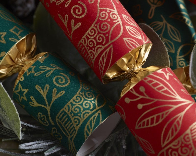 Miniature Tree Christmas Crackers, Set of 8