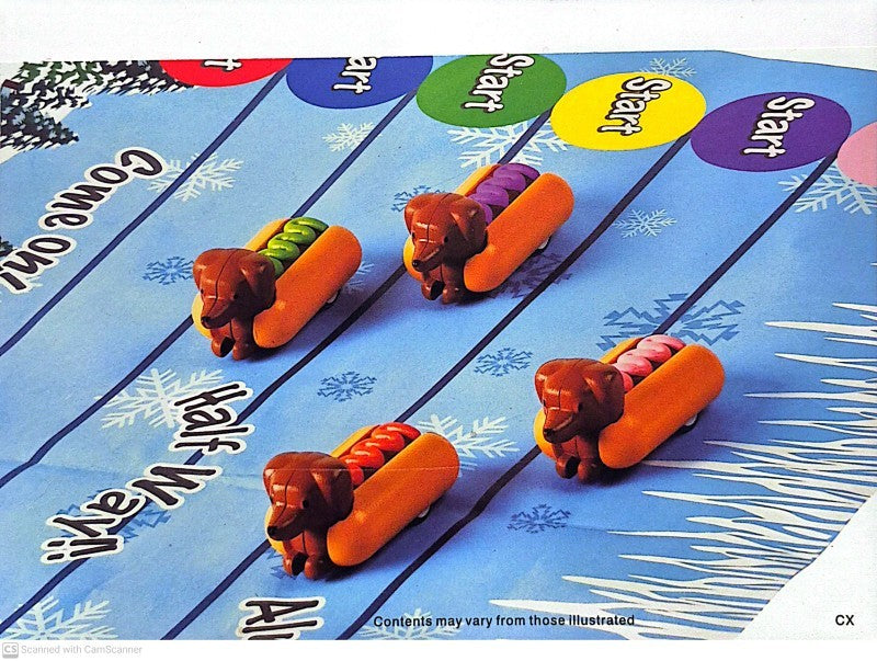 Racing Sausage Dog Christmas Crackers, Set of 6
