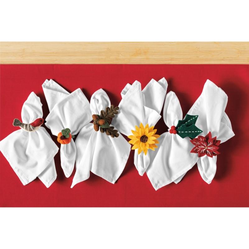 Winterberry Christmas Felt Napkin Ring