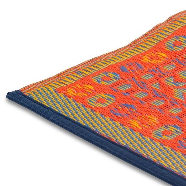 Turkish Orange &amp; Blue Outdoor Mat