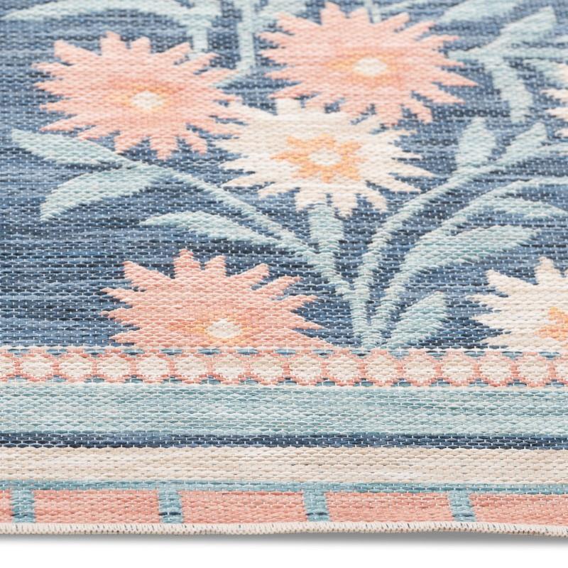 Marbella Orange Flowers Outdoor Rug