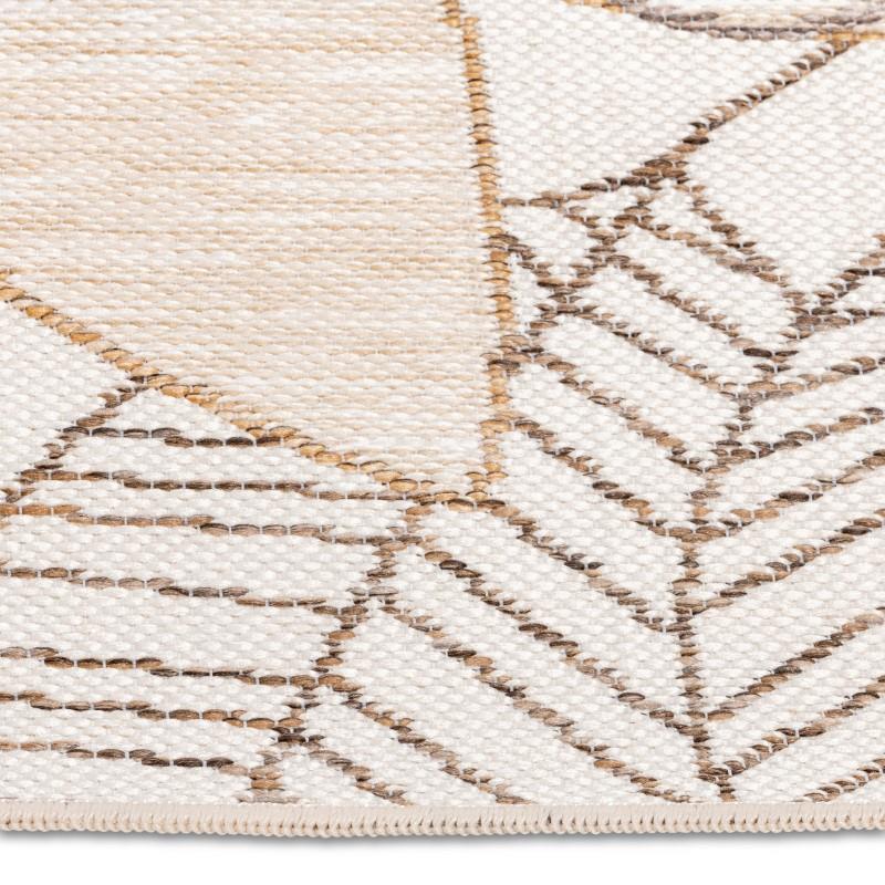 Marbella Neutral Flowers Outdoor Rug