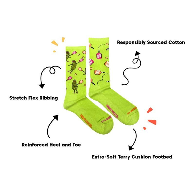 Pickleball Game Athletic Socks - Lg