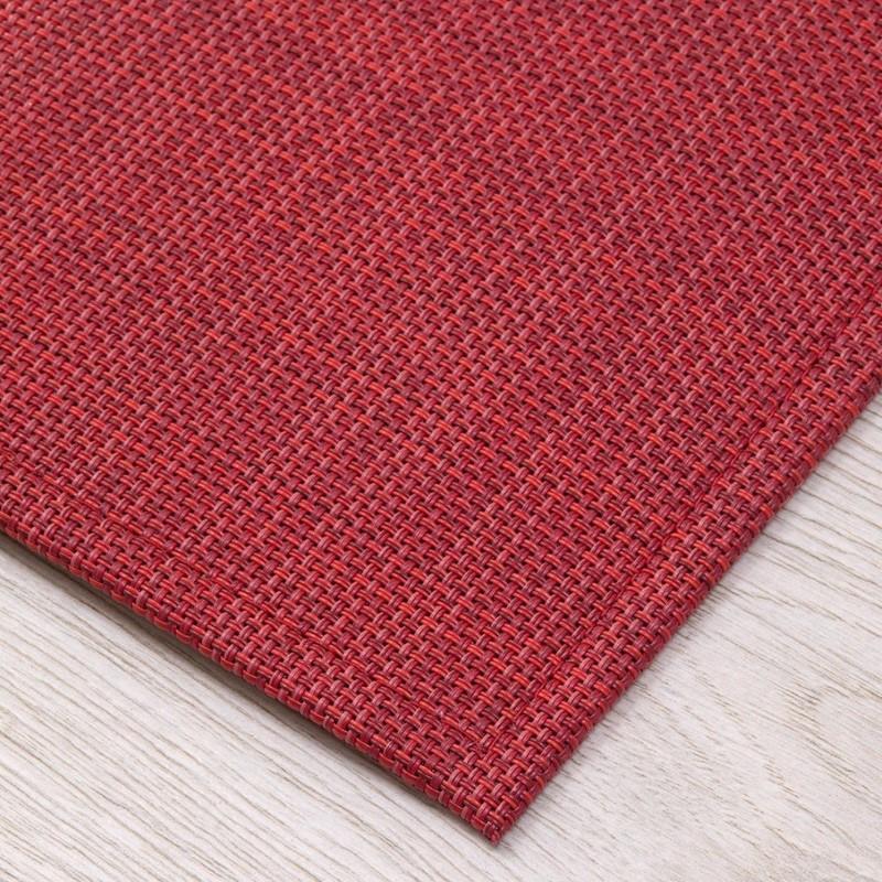 Chilewich Mini Basketweave Woven Floor Mat, Scarlet