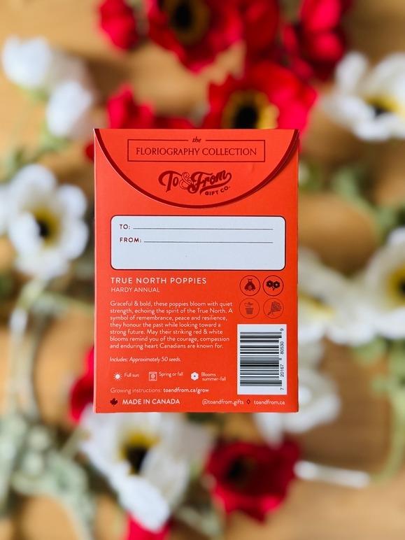 True North Canada Poppies (Heart) - Floriography Seed Packet