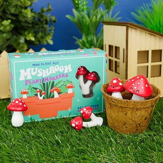 Mini Mushroom Plant Pot Markers