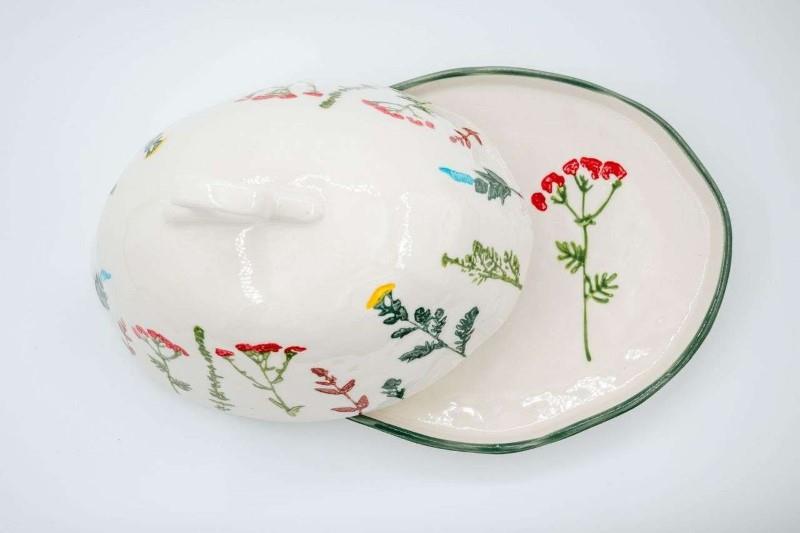 Wildflower Covered Butter Dish