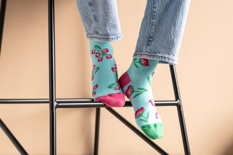 Sweet Pink Flower Socks - Sm