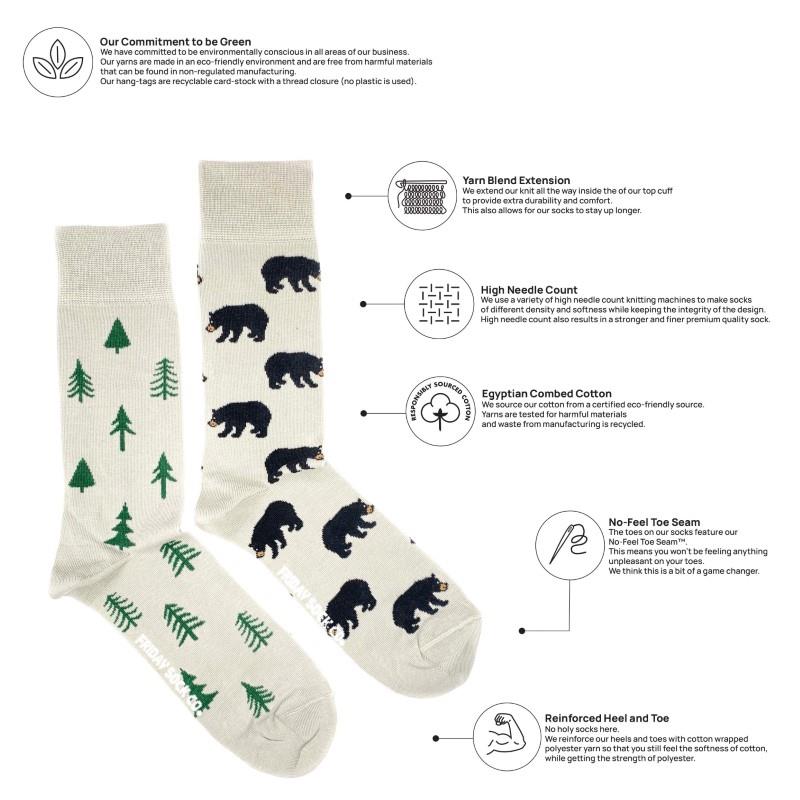 Bear &amp; Tree Socks - Lg